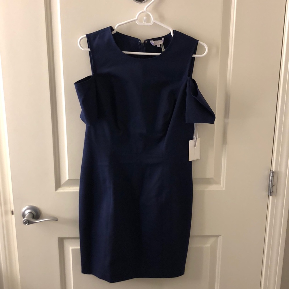NEW WITH TAGS! Off Saks navy mini dress
